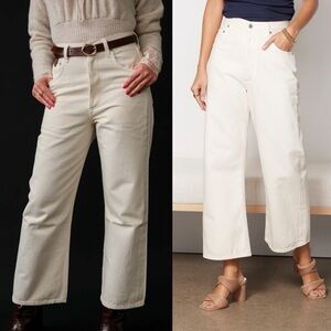 Anthropologie Citizens of Humanity Gaucho Vintage White Wife Leg Crop Jeans